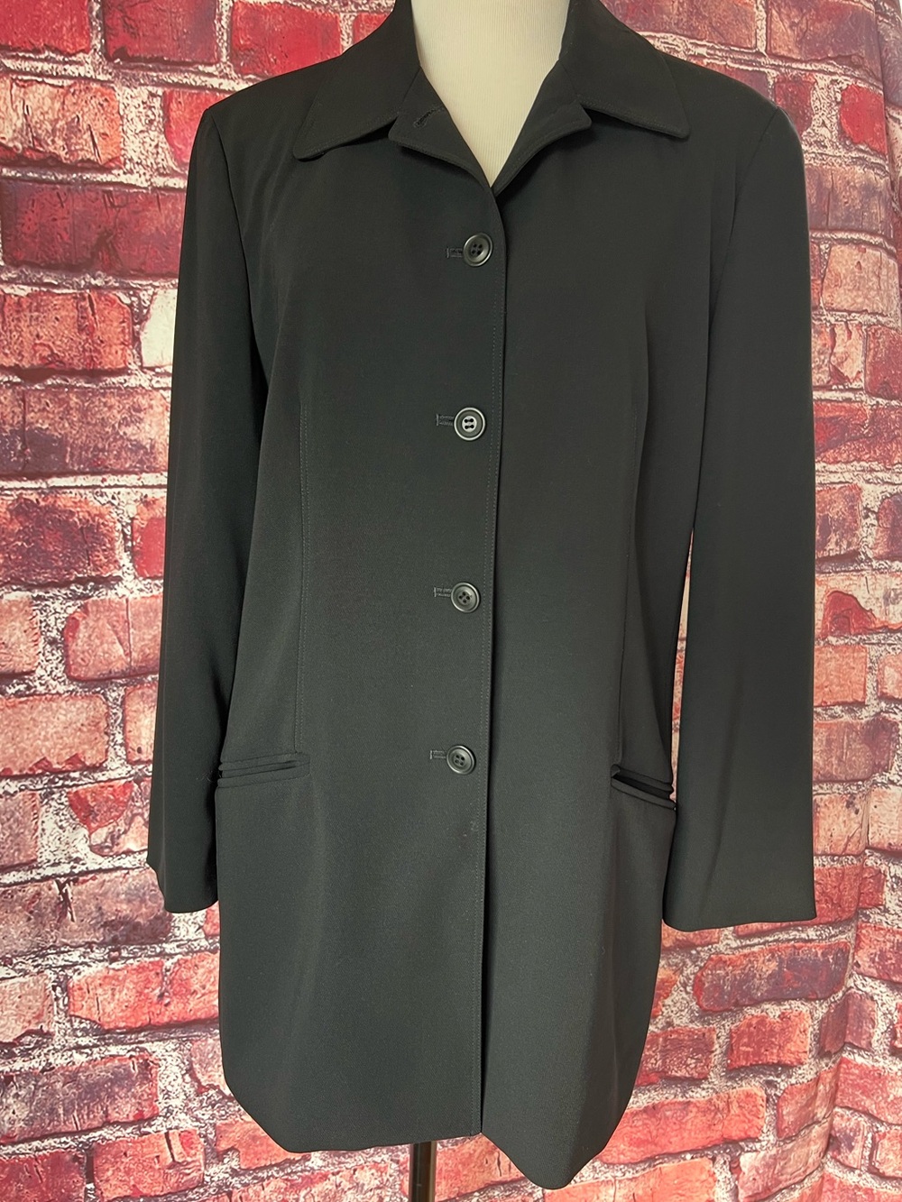 J.CREW Black Structured Pointed Collar Blazer Jacket 10